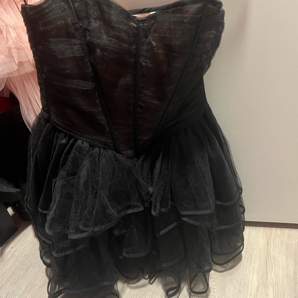 Betsey Johnson sweetheart boned bodice layered tulle just for fun dress Sz 4 - Picture 1 of 3